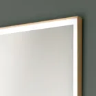 Rektangulär väggspegel metallram Olika färger och LED-ljus - Renga Viadurini