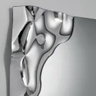 Rektangulär spegel med hörn i smält glas tillverkad i Italien - Adelinda Viadurini