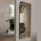 Rektangulär spegel med hörn i smält glas tillverkad i Italien - Adelinda Viadurini