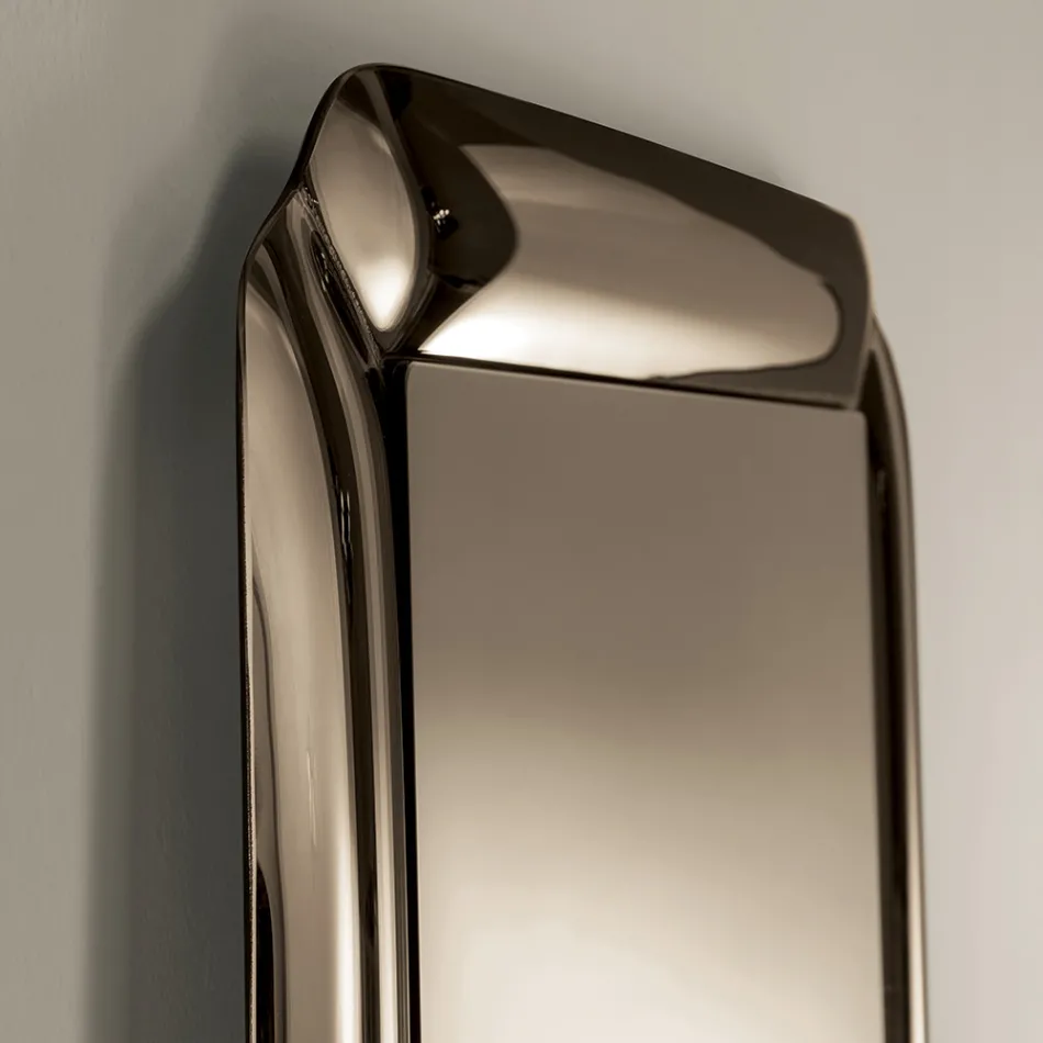 Rektangulär spegel med gjuten kristallram Tillverkad i Italien - Belinda Viadurini