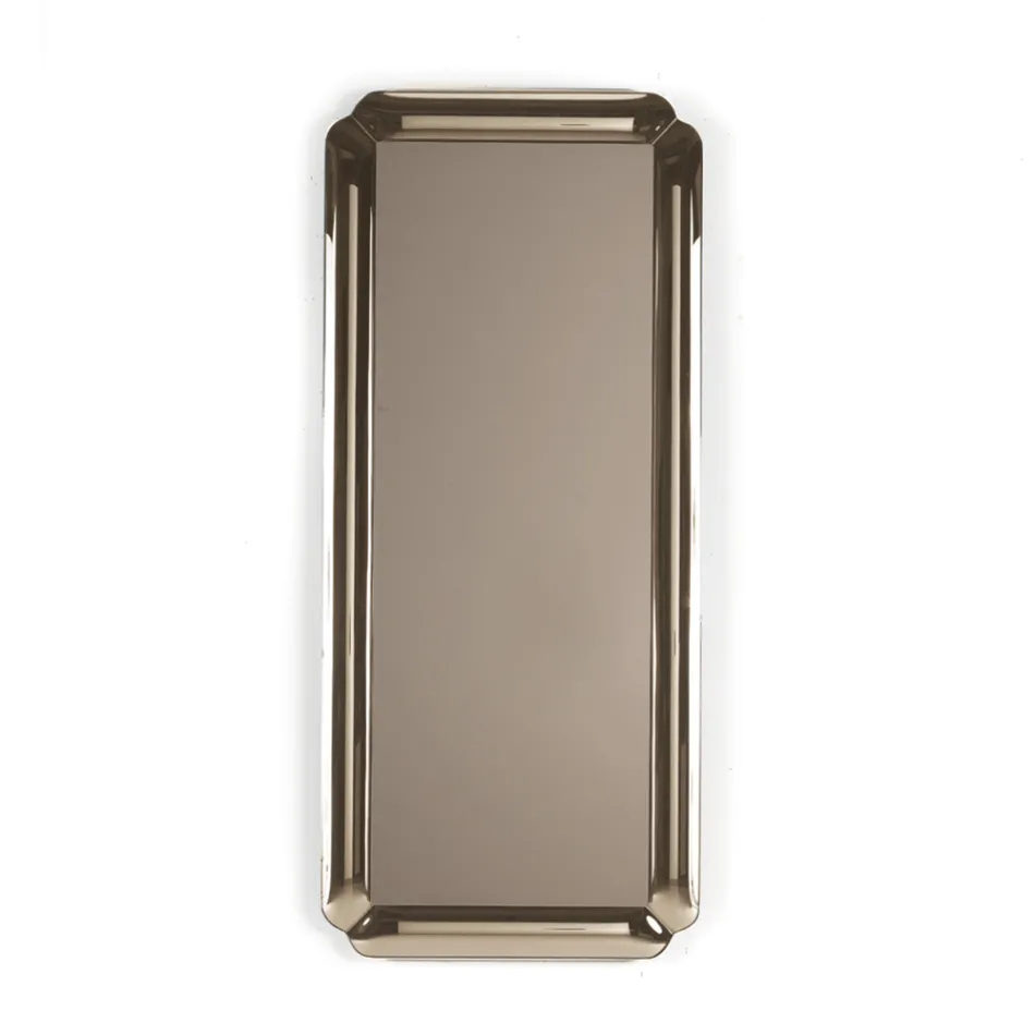 Rektangulär spegel med gjuten kristallram Tillverkad i Italien - Belinda Viadurini