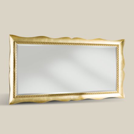 Rektangulär spegel med klassiskt formad ram tillverkad i Italien - Lara Viadurini