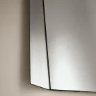 Rektangulär spegel med sidoinsats i två färger Tillverkad i Italien - Lumis Viadurini
