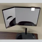 Rektangulär träspegel och förstoringsspegel tillverkad i Italien - Curie Viadurini