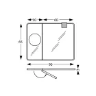 Rektangulär träspegel och förstoringsspegel tillverkad i Italien - Curie Viadurini