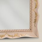 Rektangulär vit träspegel i klassisk stil tillverkad i Italien - Florens Viadurini