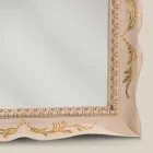 Rektangulär vit träspegel i klassisk stil tillverkad i Italien - Florens Viadurini