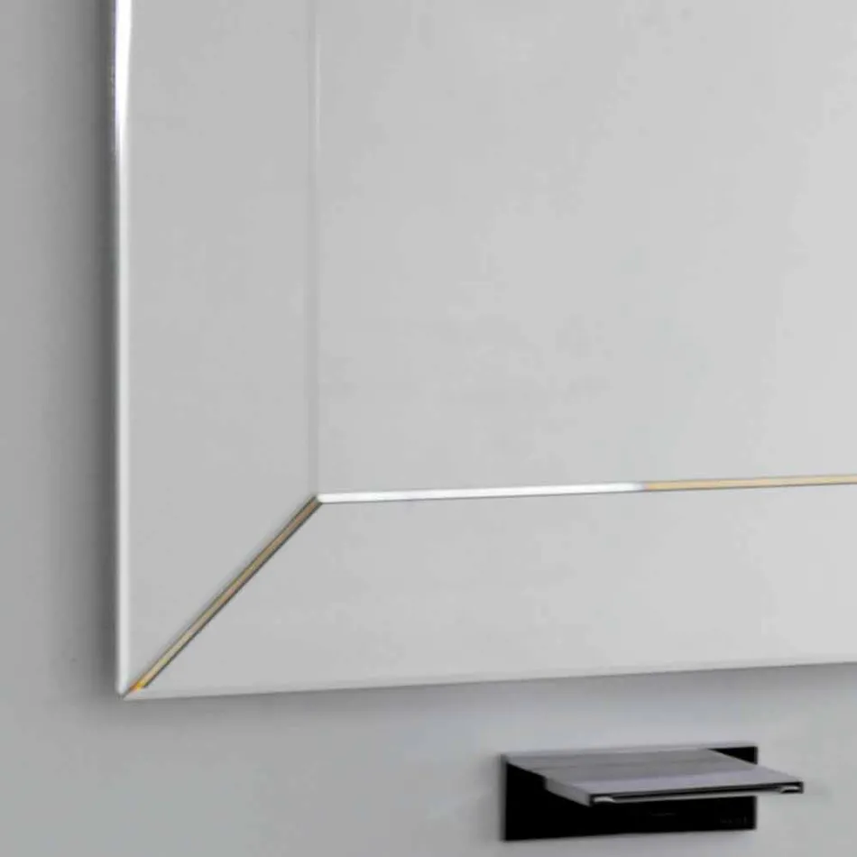 Mirror bundna kanten modern mark, H120 x L120CM, Daedalus Viadurini