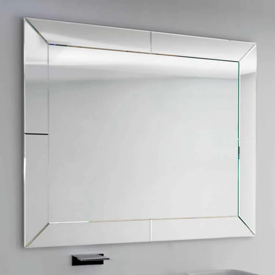 Mirror bundna kanten modern mark, H120 x L120CM, Daedalus Viadurini