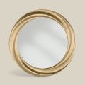 Rund spegel med lyxig guldträram tillverkad i Italien - Adelin
