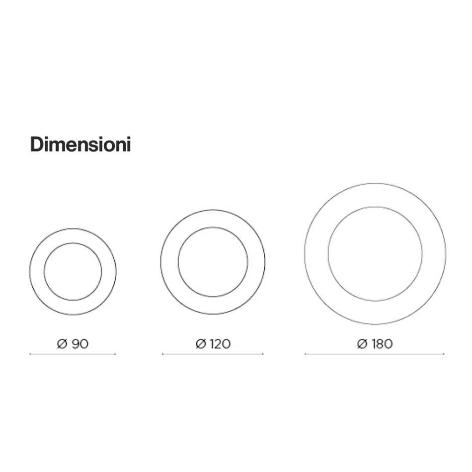 Rund spegel med vågig glasram Tillverkad i Italien - Adelma Viadurini