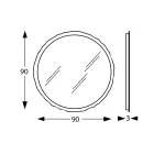 Rund spegel med integrerad LED-belysning Tillverkad i Italien - Vinci Viadurini