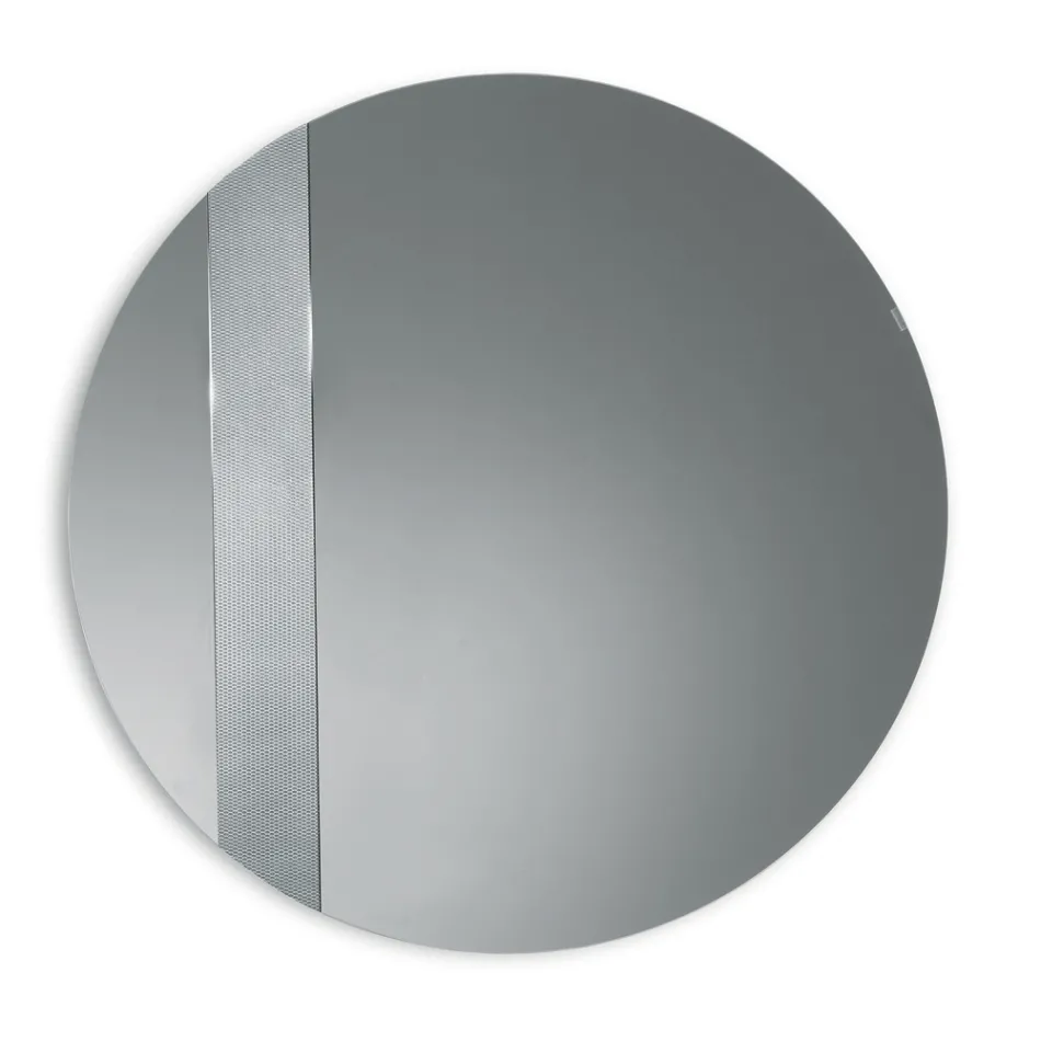 Rund spegel med nätinsats Tillverkad i Italien - Brigitta Viadurini
