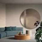 Rund spegel med nätinsats Tillverkad i Italien - Brigitta Viadurini