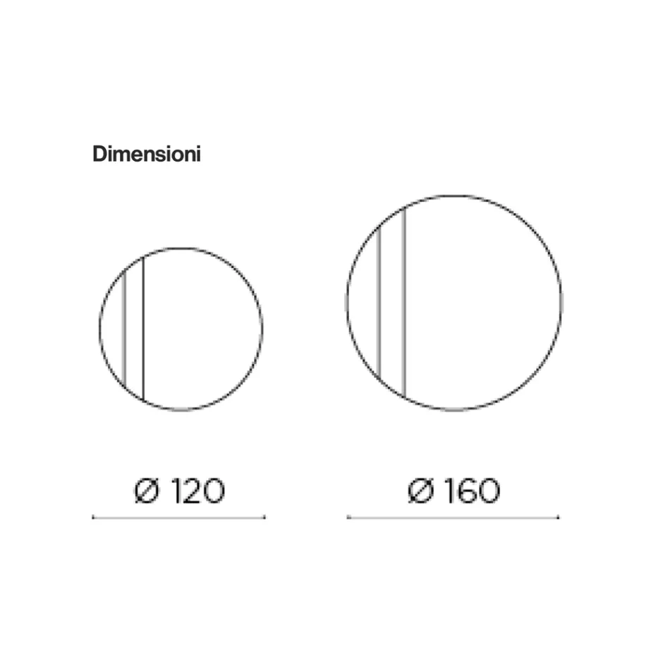 Rund spegel med nätinsats Tillverkad i Italien - Brigitta Viadurini
