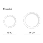 Rund väggspegel med sandblästrad dekoration Tillverkad i Italien - Annamaria Viadurini