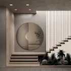 Rund väggspegel med nätinsats Tillverkad i Italien - Annabella Viadurini