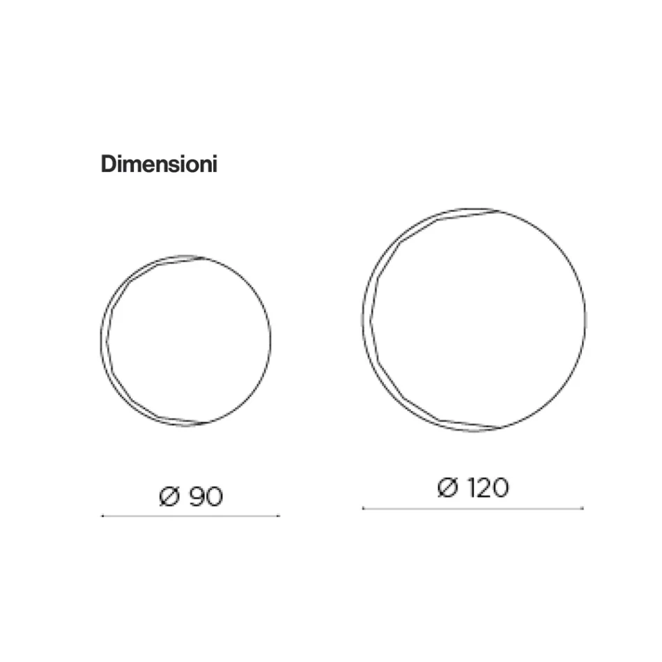 Rund väggspegel med sidoslipning Tillverkad i Italien - Andreina Viadurini