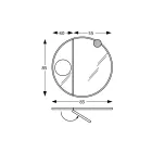 Rund träspegel och förstoringsspegel tillverkad i Italien - Marie Viadurini