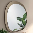 Formad spegel tillverkad av två överlappande glaspaneler tillverkad i Italien - Alida Viadurini