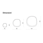 Formad spegel tillverkad av två överlappande glaspaneler tillverkad i Italien - Alida Viadurini