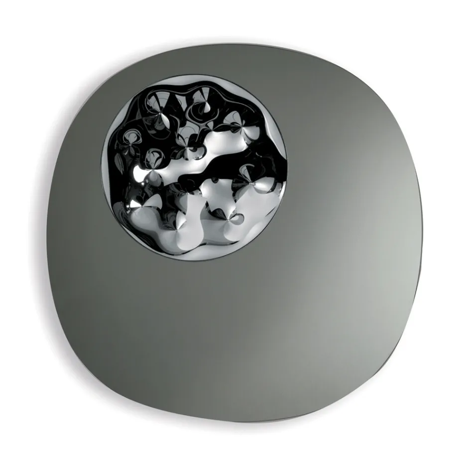 Formad spegel med vågig glasinsats Tillverkad i Italien - Adalberta Viadurini