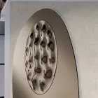 Formad spegel med vågig glasinsats Tillverkad i Italien - Adalberta Viadurini