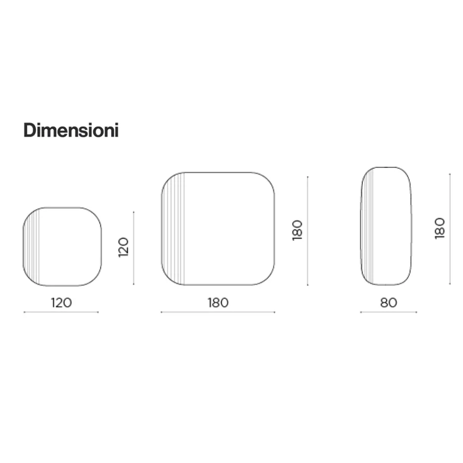 Formad spegel med randig insats Tillverkad i Italien - Alessia Viadurini