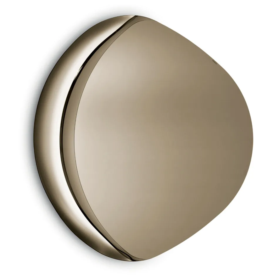 Abigailleformad spegel med halvram i smält glas Tillverkad i Italien Viadurini