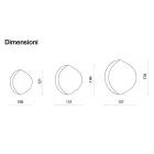 Abigailleformad spegel med halvram i smält glas Tillverkad i Italien Viadurini