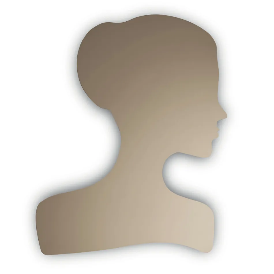 Formad spegel med ett kvinnoansikte Tillverkad i Italien - Brunilde Viadurini