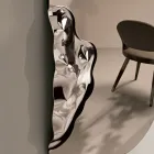 Rektangulär spegel med vågig glasinsats Tillverkad i Italien - Adelasia Viadurini