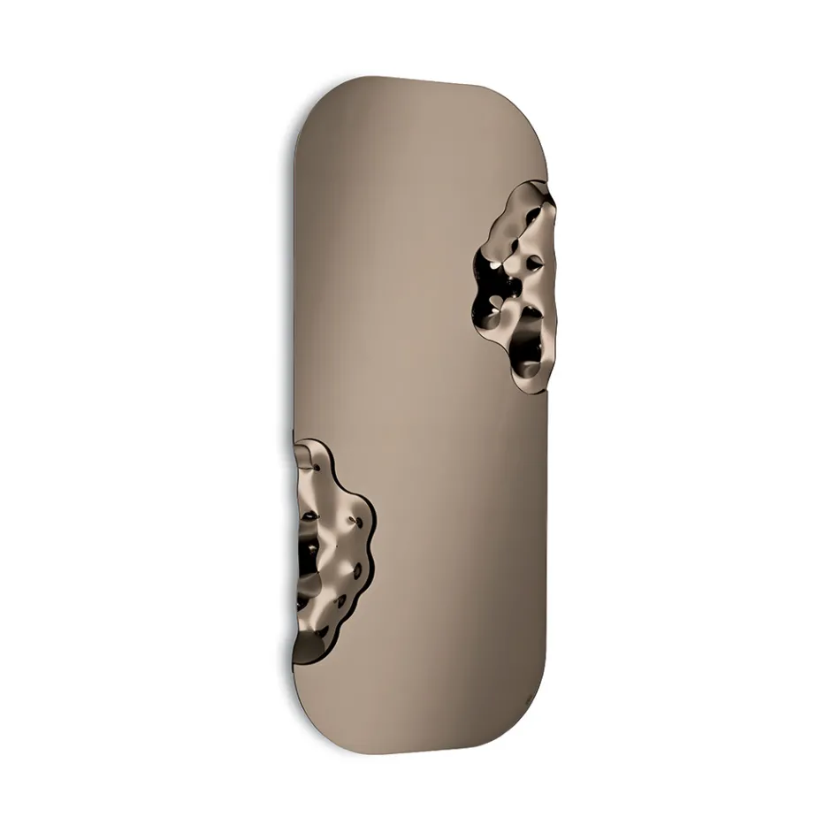 Rektangulär spegel med vågig glasinsats Tillverkad i Italien - Adelasia Viadurini