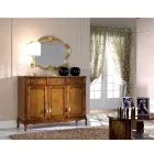 Spegel i klassisk stil med ram av bladguld tillverkad i Italien - värdefull Viadurini