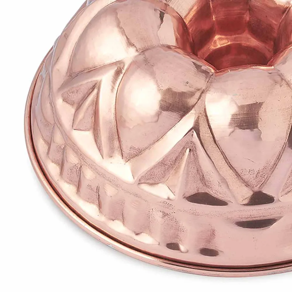 Runda handgjorda tennformar av formade koppar munkar med dekor - Gianandrea Viadurini