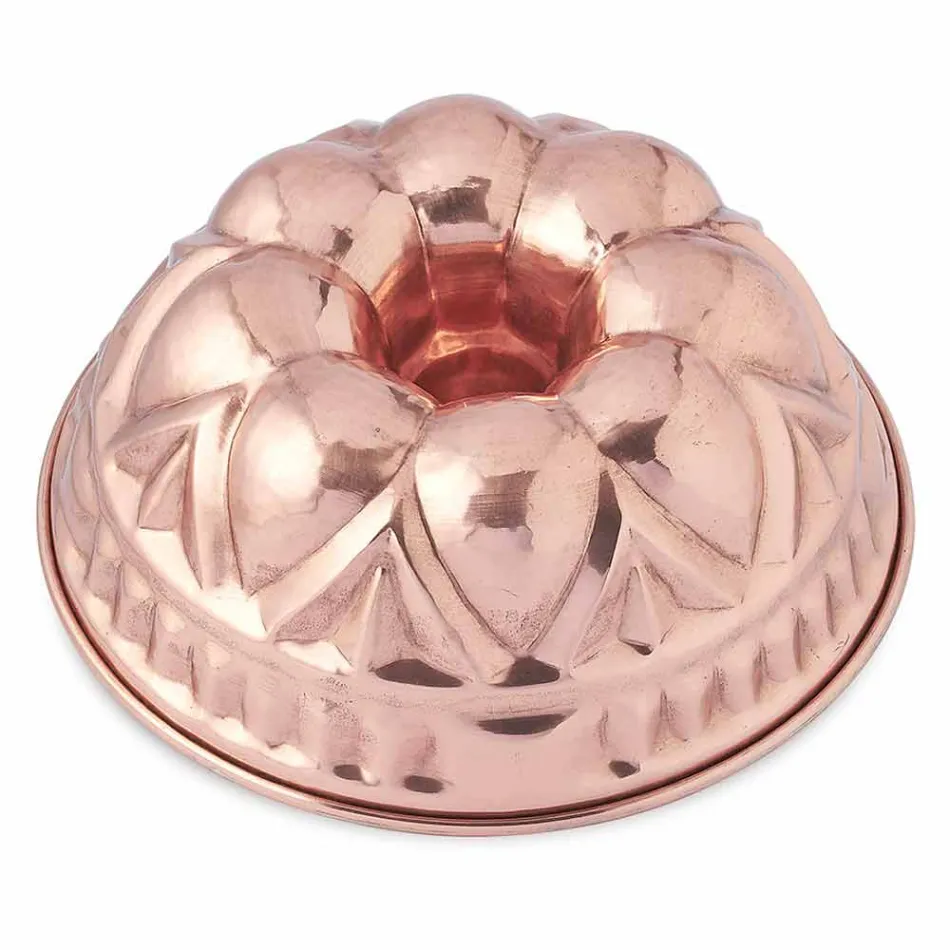 Runda handgjorda tennformar av formade koppar munkar med dekor - Gianandrea Viadurini