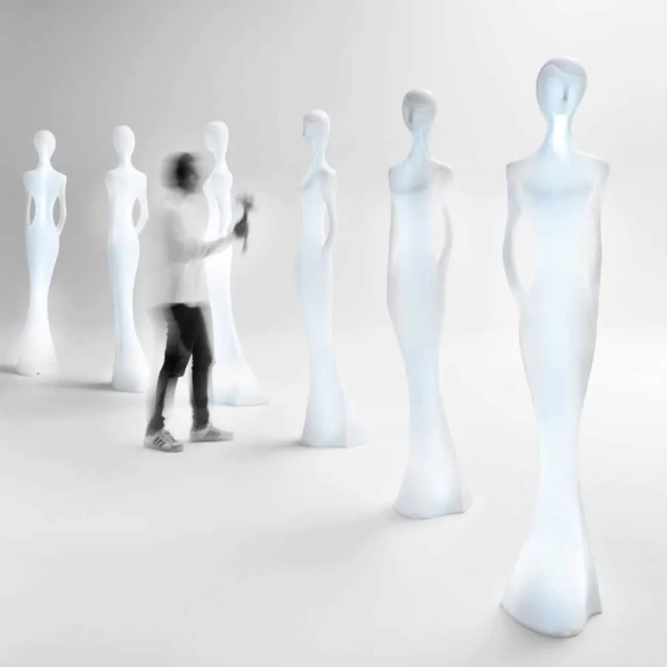 Luminous Statue Floor Design med Led Light för inomhus - Penelope av Myyour Viadurini
