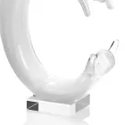 Staty skulpturprydnad i färgad kristall lyxig design - gratis Viadurini