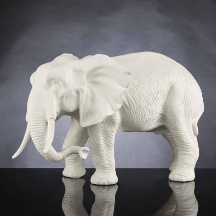 Handgjord keramisk elefantfigur tillverkad i Italien - infanterist Viadurini
