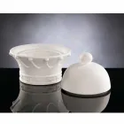 Dekorativ statyett i vit keramik handgjord tillverkad i Italien - drottning Viadurini