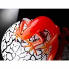 Dekorativ äggformad glasfigur med gecko tillverkad i Italien - Huevo Viadurini