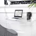 Laptopstativ i transparent eller rökt plexiglas Design 2 stycken - Nerdino Viadurini