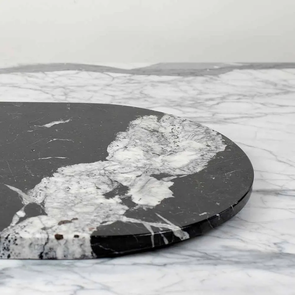 Skärbräda och köksutrustning i marmor, trä och stål Lyxig design - Icaro Viadurini