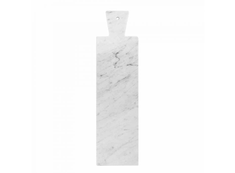Modern skärbräda i vit Carrara-marmor tillverkad i Italien - Biblon Viadurini
