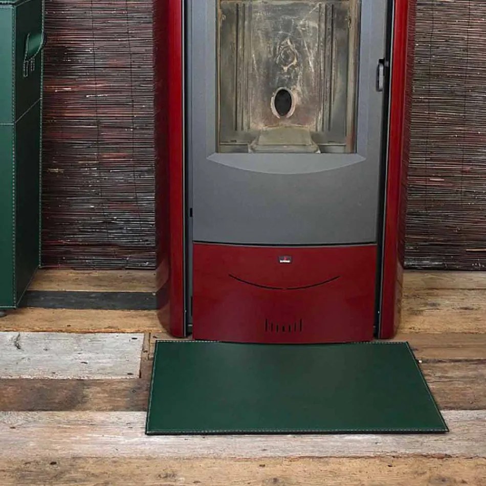 Lädermatta för spis / spis spis Virgilio Tillverkad i Italien Viadurini