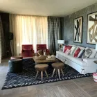 Handgjord ullmatta med lång lugg Handknuten i Türkiye - Benedetta Viadurini