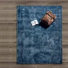 Vardagsrumsmatta i bomull, viskos och ull Tillverkad på en manuell vävstol - Melita Viadurini