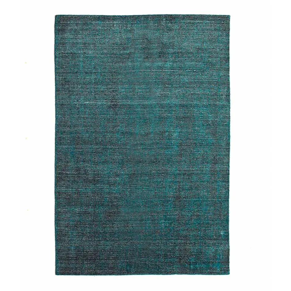 Vardagsrumsmatta producerad på manuell vävstol i viskos, ull och bomull - Cristel Viadurini