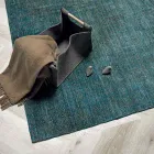 Vardagsrumsmatta producerad på manuell vävstol i viskos, ull och bomull - Cristel Viadurini