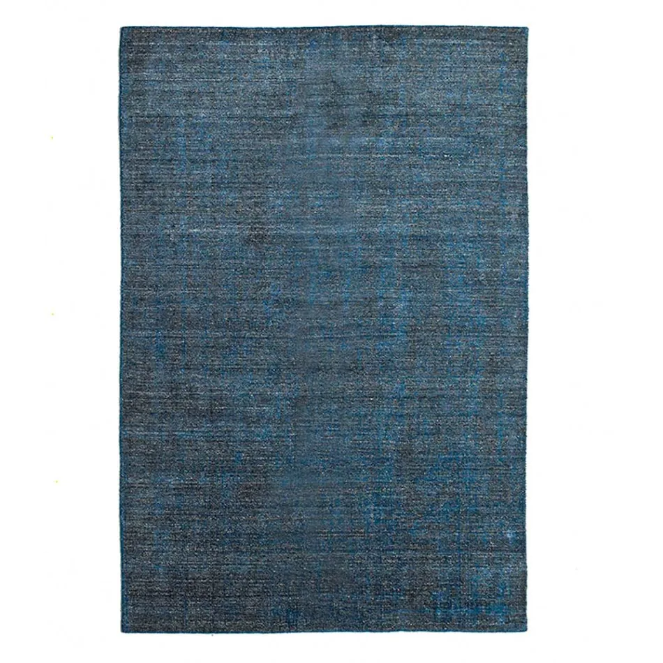 Vardagsrumsmatta producerad på manuell vävstol i viskos, ull och bomull - Cristel Viadurini